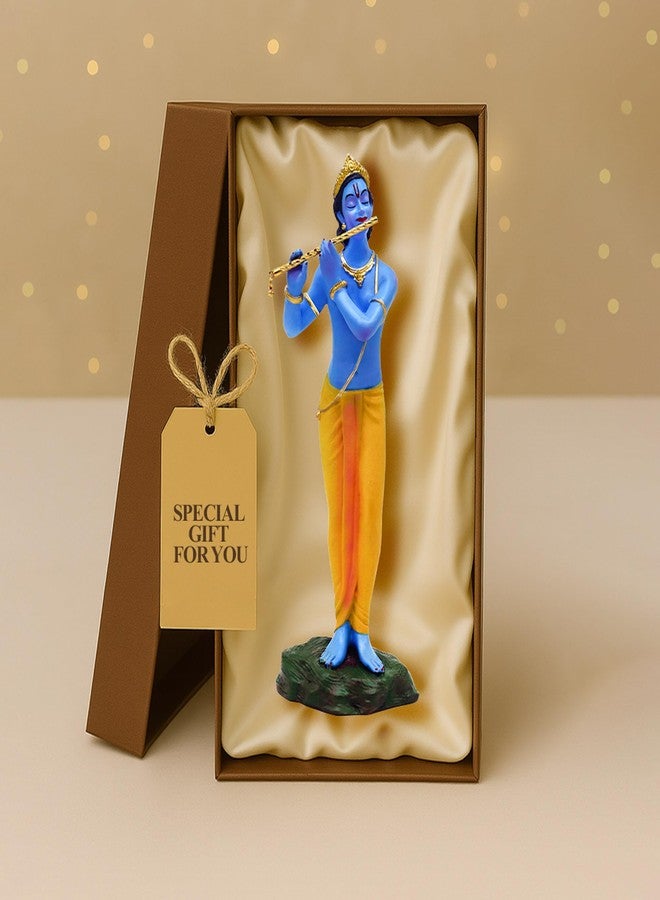 BLADESMITH Standing Krishna Statue - Elegant Krishna Idol Small for Home Decor - Exquisite Krishna Idol Figurine for Spiritual Decor and Gift, Perfectly Crafted with Fine Details - Image 5
